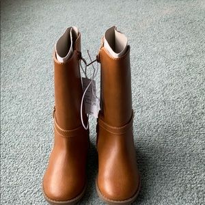 Bnwt brown leather tall boots